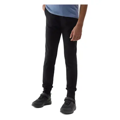 Dívčí tepláky 4F JUNIOR TROUSERS-4FJWSS24TTROF587-20S-DEEP BLACK