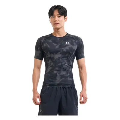 Pánské kompresní triko s krátkým rukávem UNDER ARMOUR UA HG Armour Printed SS-BLK