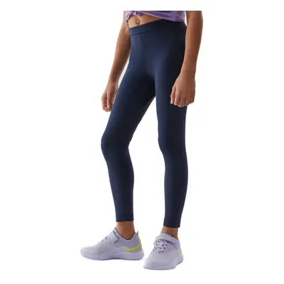 Dívčí legíny 4F JUNIOR TIGHTS-4FJWSS24TTIGF130-31S-NAVY