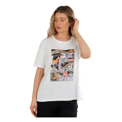 Dámske tričko s krátkym rukávom FUNDANGO Nissa T-shirt-100-white