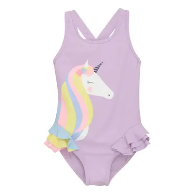 Dívčí plavky COLOR KIDS Swimsuit W. Application, lavender mist