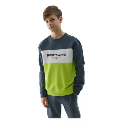 Chlapecká mikina 4F JUNIOR SWEATSHIRT-4FJWSS24TSWSM0923-72N-LEMON NEON