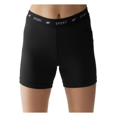 Dievčenské tréningové kraťasy 4F JUNIOR SHORTS FNK-4FJWSS24TFSHF487-20S-DEEP BLACK