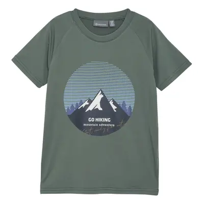 Chlapecké tričko s krátkým rukávem COLOR KIDS T-shirt W. Print - S S, dark forest