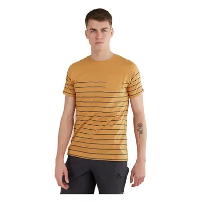 Pánske tričko s krátkym rukávom FUNDANGO Jaggy Pocket T-shirt-614-cinnamon