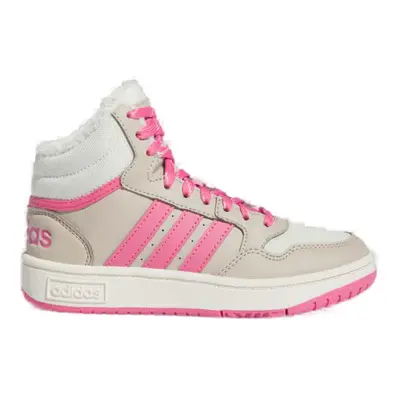 Dívčí kotníkové zimní boty ADIDAS Hoops 3.0 Mid K wonder beige pink fusion off white