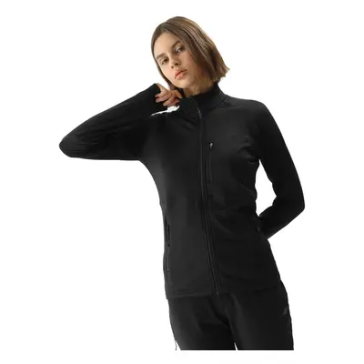 Dámská turistická mikina se zipem 4F SWEATSHIRT FNK-4FWSS24TFSWF316-21S-BLACK