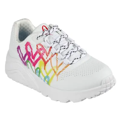 Dívčí rekreační obuv SKECHERS Uno Lite Love Brights white