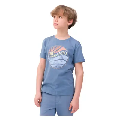 Chlapecké tričko s krátkým rukávem 4F JUNIOR TSHIRT-4FJWSS24TTSHM1135-32S-DENIM