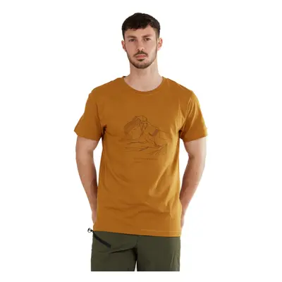 Pánské turistické triko s krátkým rukávem FUNDANGO Legend T-shirt-240-mustard