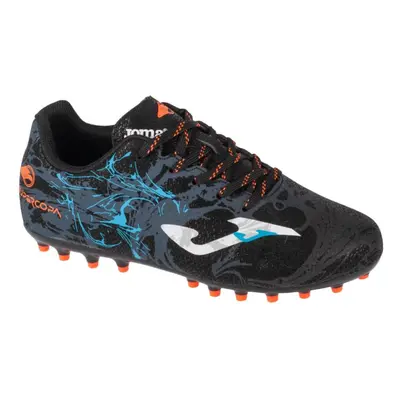 Chlapecké fotbalové kopačky outdoorové JOMA Super Copa Jr FG black turquoise