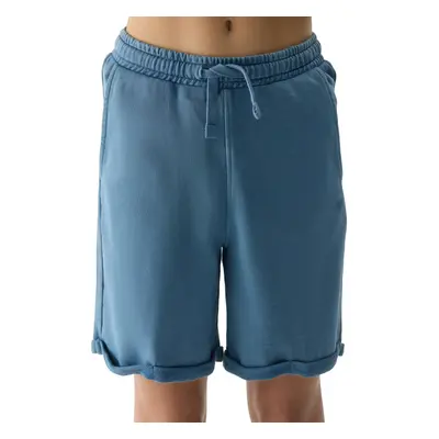 Chlapecké teplákové kraťasy 4F JUNIOR SHORTS CAS-4FJWSS24TSHOM279-32S-DENIM