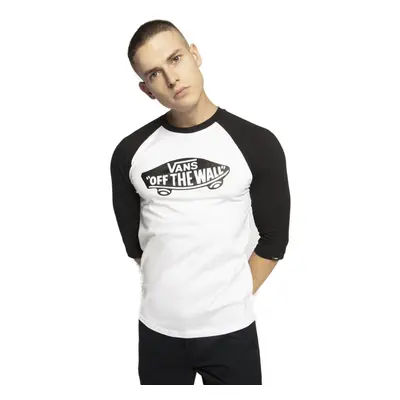 Pánské triko s krátkým rukávem VANS STYLE 76 RAGLAN-WHITE-BLACK