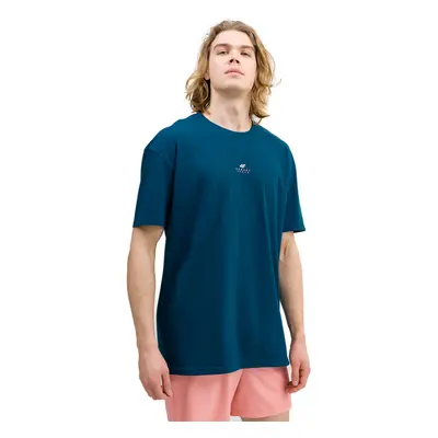 Pánské triko s krátkým rukávem 4F TSHIRT-4FWSS24TTSHM1287-46S-TEAL