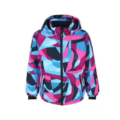 Dívčí lyžařská bunda COLOR KIDS Ski jacket AOP, AF 10.000, pink glo