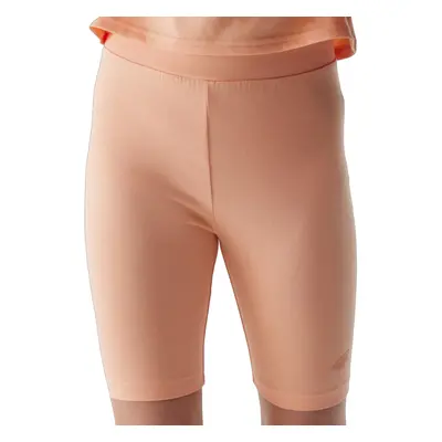 Dívčí teplákové kraťasy 4F JUNIOR TIGHTS-4FJWSS24TTIGF129-65S-PALE CORAL