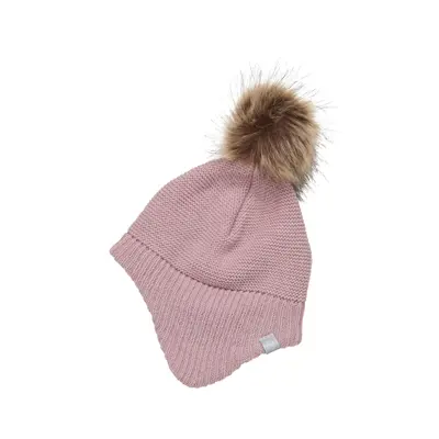 Dívčí zimní čepice COLOR KIDS Baby hat w. detach fake fur, zephyr