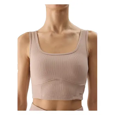 Dámská tréninková sportovní podprsenka 4F SLEEVELESS-4FWSS24TSLEF072-83S-BEIGE