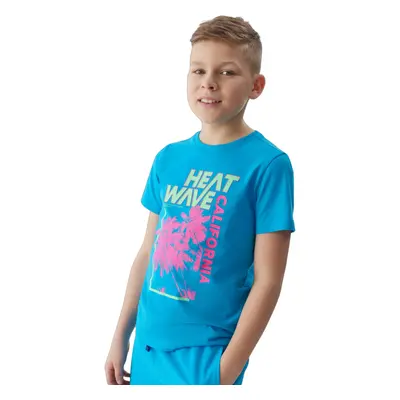 Chlapecké tričko s krátkým rukávem 4F JUNIOR TSHIRT-4FJWSS24TTSHM1137-33S-BLUE