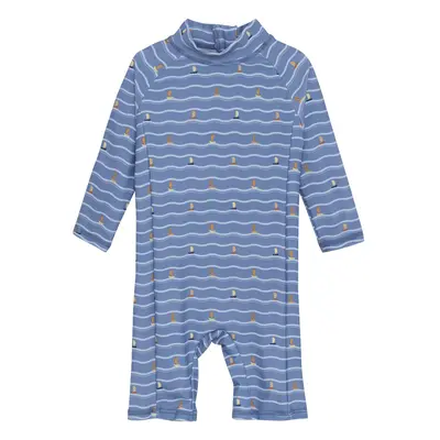 Chlapecké plavky COLOR KIDS Baby Suit L S, AOP, coronet blue