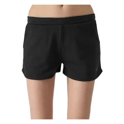 Dívčí teplákové kraťasy 4F JUNIOR SHORTS CAS-4FJWSS24TSHOF280-20S-DEEP BLACK