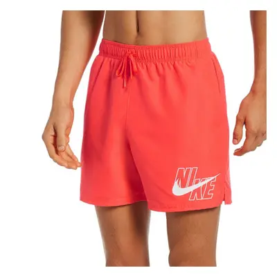 Pánské plavky NIKE SWIM Logo Lap 5 inch-631- Bright Crimson