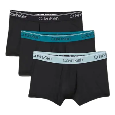 Pánské boxerky CALVIN KLEIN LOW RISE TRUNK 3PK-B- BLACK, ARONA, CHESAPEAKE BAY WB