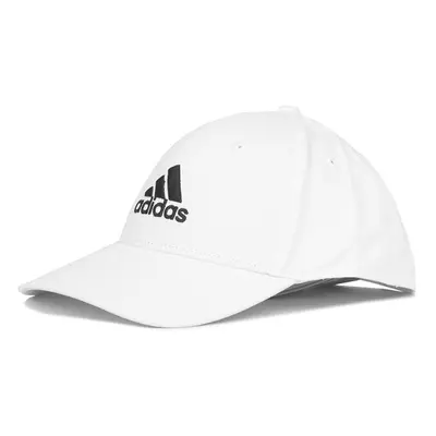 Kšiltovka ADIDAS BBALL CAP COT WHITE BLACK