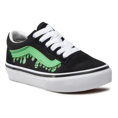 Chlapecká vycházková obuv VANS UY Old Skool (Suede Canvas) glow slime black green