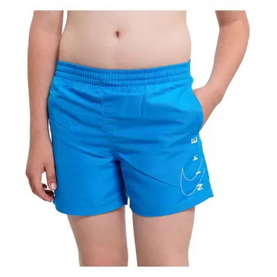 Chlapecké plavky NIKE SWIM Split Logo Lap 4 inch -486-Aquarius blue