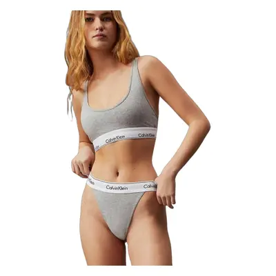 Dámské kalhotky CALVIN KLEIN STRING THONG-GREY HEATHER