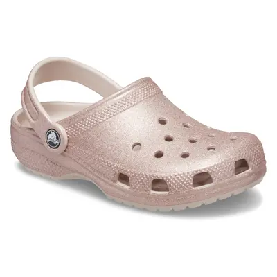 Dívčí kroksy (rekreační obuv) CROCS Classic Glitter Clog K quartz glitter