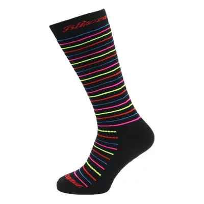 Dětské lyžařské podkolenky (ponožky) BLIZZARD Viva Allround ski socks junior, black rainbow stri