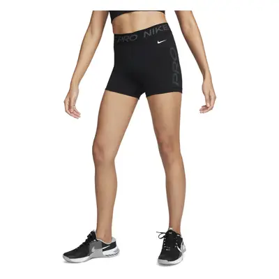 Dámske tréningové kraťasy NIKE PRO W DF MR 3IN SHORT GRX-FN3141-010-BLACK WHITE