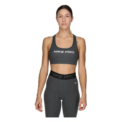 Dámská tréninková sportovní podprsenka NIKE W NIKE PRO SWSH LGT SPT AOP BRA-FN4708-060-ANTHRACIT