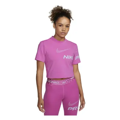 Dámské tréninkové triko s krátkým rukávem NIKE W NP DF GRX SS CROP TOP-Pink