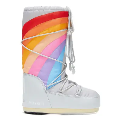 Dámské vysoké zimní boty MOON BOOT Icon Rainbow glacier blue red