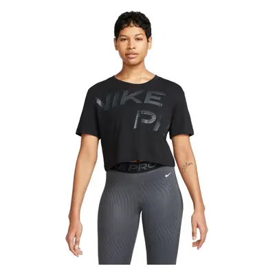 Dámské tréninkové triko s krátkým rukávem NIKE PRO W GRX SS-FQ4985-010-BLACK WHITE