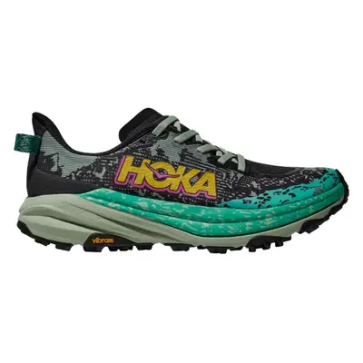 Dámská běžecká trailová obuv HOKA ONE ONE Speedgoat 6 black aloe vera