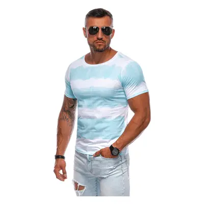 Pánské tričko s krátkým rukávem s V-výstřihem OMBRE T-shirt S1973 light blue