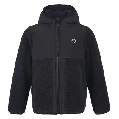 Chlapecká flísová mikina se zipem COLOR KIDS Teddy fleece jacket, phantom