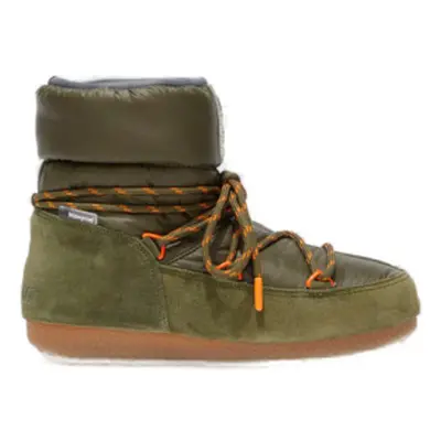 Dámské vysoké zimní boty MOON BOOT Low Suede Nylon army green