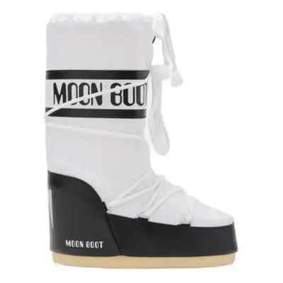 Dámské vysoké zimní boty MOON BOOT MB ICON NYLON NA02 BLACK WHITE