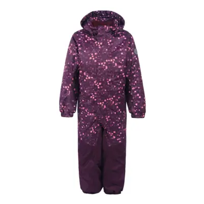 Dívčí zimní overal COLOR KIDS Coverall AOP, AF 10.000, grape wine