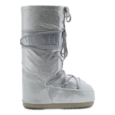 Dětské vysoké zimní boty MOON BOOT ICON GLITTER, 002 silver K