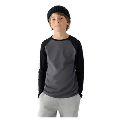 Chlapecké tričko s dlouhým rukávem 4F JUNIOR LONGSLEEVE-JWAW24TLONM293-22S-ANTHRACITE