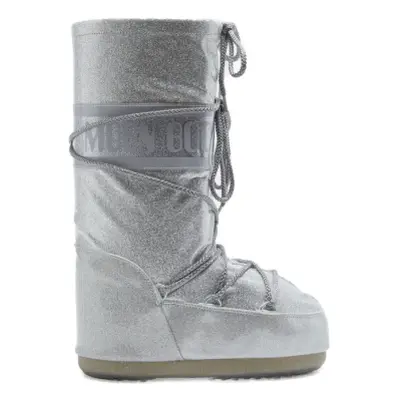 Dámské vysoké zimní boty MOON BOOT MB ICON GLITTER-H001 SILVER