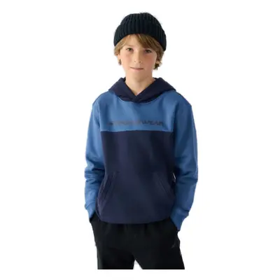 Chlapecká mikina s kapucí 4F JUNIOR SWEATSHIRT-JWAW24TSWSM1222-30S-DARK BLUE