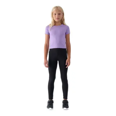 Dívčí legíny 4F JUNIOR TIGHTS-JWAW24TTIGF172-21S-BLACK