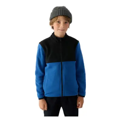 Chlapecká flísová mikina se zipem 4F JUNIOR FLEECE-JWAW24TFLEM212-32S-DENIM